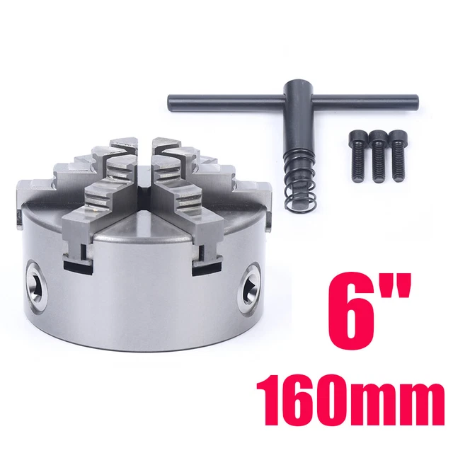 6'' Lathe Chuck 6 Jaw 160mm Self-Centering K13-160 CNC Chuck 2500 r/min US STOCK