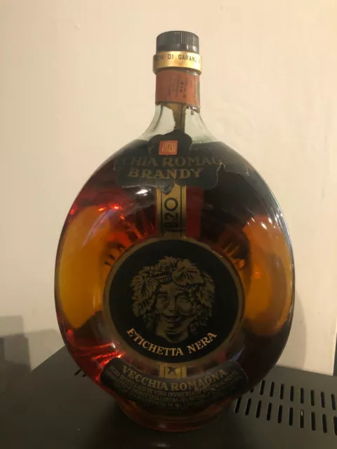 Vecchia Romagna Brandy Etichetta Nera Gio Buton 2 Litri Vintage Rara Magnum