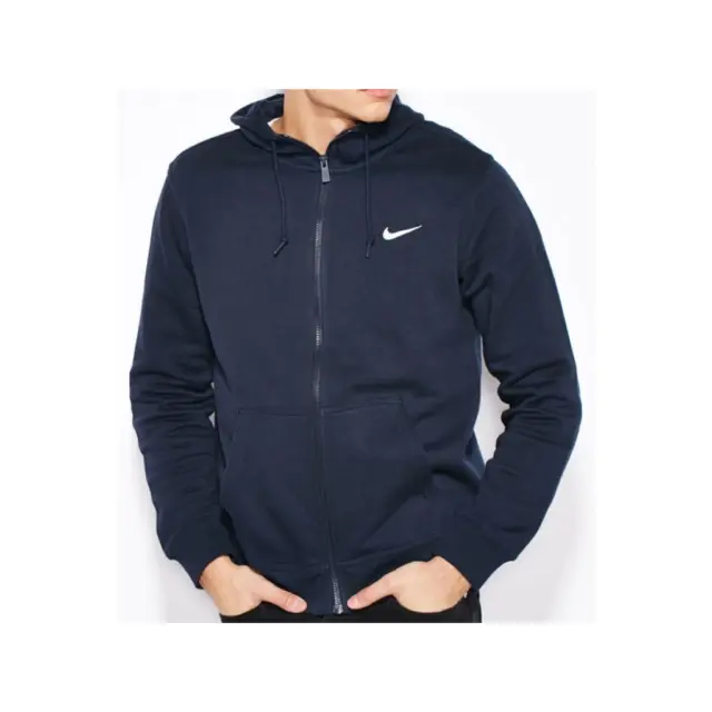 Nike Sportswear Mens Club Fleece Full-Zip Hoodie - Navy