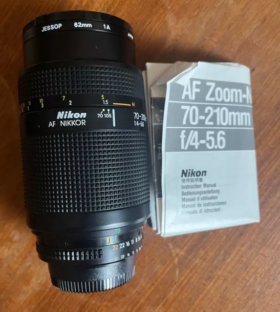 Nikon AF Nikkor 70-210mm F4-5.6 Zoom Lens Mint Condition Working