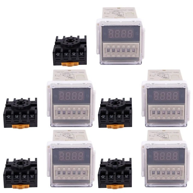 5X AC 220V 5A Programmable  Delay Relay Device Tool DH48S-S K4Q3