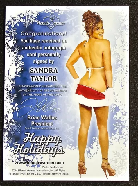 2024 Benchwarmer Emerald Archive SANDRA TAYLOR 2012 Holiday AUTO #'d 2/3 2