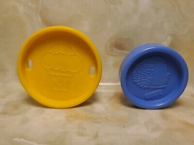 Vintage 1998 Fisher Price Cash Register Coins Tokens Plastic Rare Toy Play ~TWO~