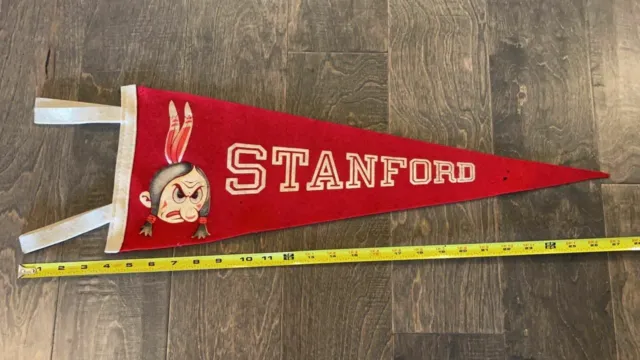 Vintage Wool Stanford University Indians PENNANT Pacific Athletic Company