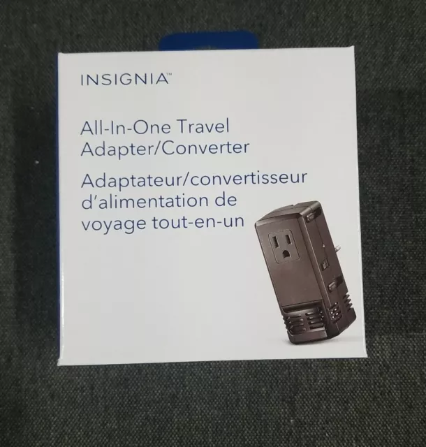 Insignia All-in-One Travel Adapter with 1875W 220/240v to 110/120v Converter