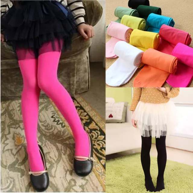 Girl Kids Colorful Stockings Tights Socks Pantyhose Ballet Dance Pants Age 3-12