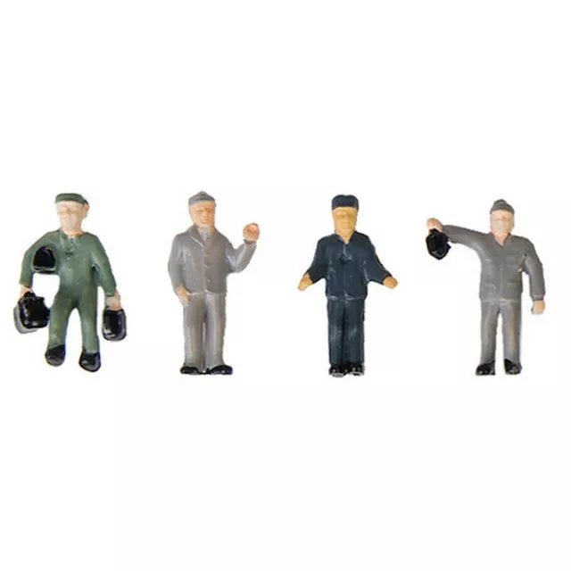 UK 27pc Model Railway Train People Figures HO OO Gauge 15-22mm Workman/Workmen