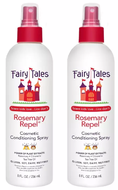 Fairy Tales Lice Prevention Rosemary Repel Conditioning Spray 8 oz. (Pack of 2)