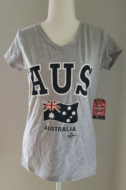 Womens T-Shirt Joey Roo Australia Cotton AUS Original - Size M - Grey - BNWT