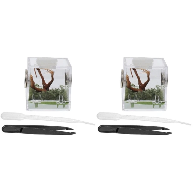 2x Jumping Spider Enclosure Tank Tarantula Enclosure Pet Hiding House
