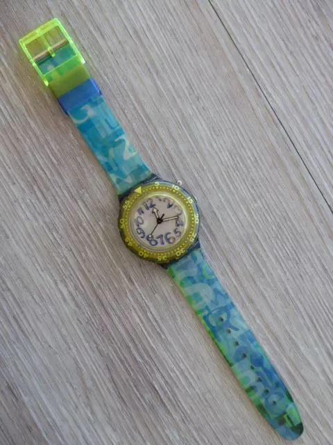 Vintage Swatch Watch Scuba Sdn902 Loomi "Sea Spell" 1997