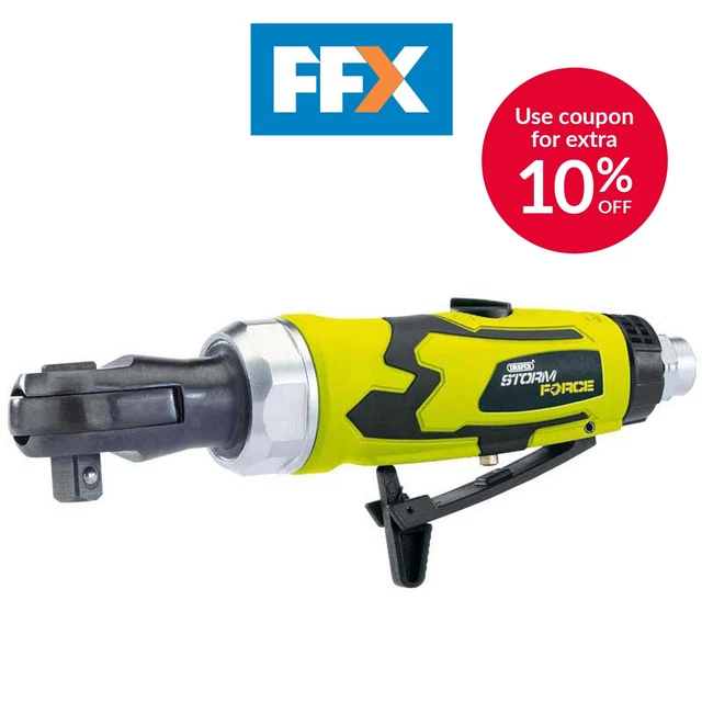 Draper 65019 Storm Force 3/8" Square Drive Stubby Air Ratchet Compressor tool