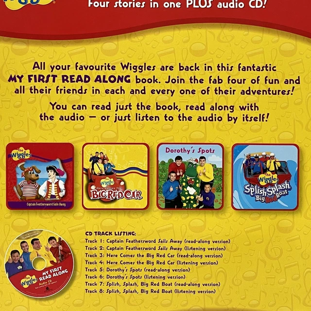 THE WIGGLES MY First Read Along Book & CD - 4 Stories 2010 HC ...