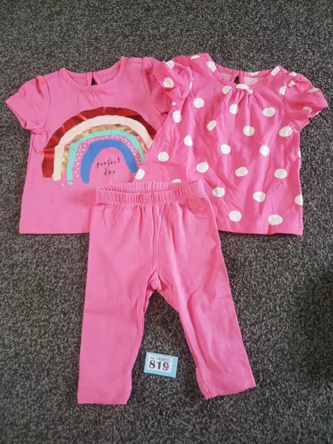 Baby Girls 3-6 Months Gap Bundle Leggings And Tops (B126)