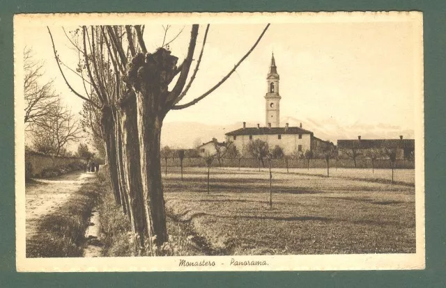 Piemonte. MONASTERO, Cuneo. Panorama. Cartolina non viaggiata, circa 1930