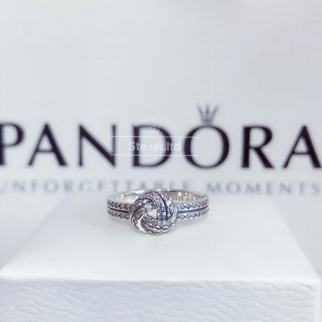 NEW AUTHENTIC PANDORA Sterling Silver Sparkling Love Knot Ring