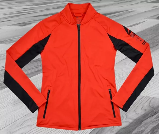Reebok Bambini Corsa Sport Felpa per Allenamento Ragazza Top Nero Rosso 3