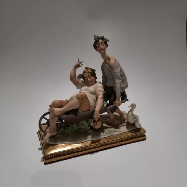 Figurina di Capodimonte Giuseppe Cappe' ITrionfi di Bacco NUOVO