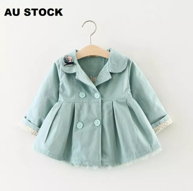 Kids Baby Girl Winter Jacket Fashion Trench Coat Warm Children Outerwear Clothes