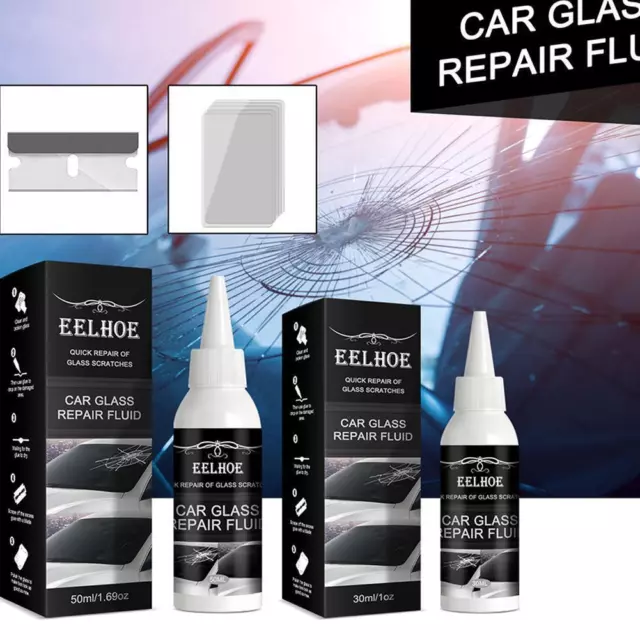 50 ml Autoglas Reparaturkleber Auto Windschutzscheiben Harz Riss Werkzeug Set s~