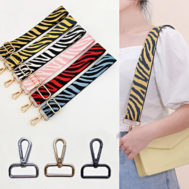 Purse Strap Replacement Adjustable Bag Handbag Belt Zebra Pattern Print Handle Ⓔ 3
