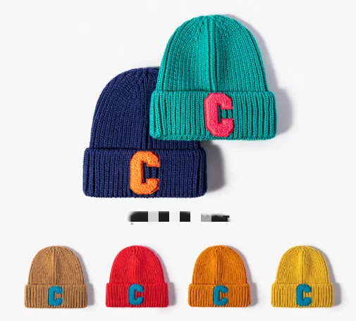 2023 new  winter hat Women Men Knitted Hat Warm Wool Soft Trendy Embroidery cap