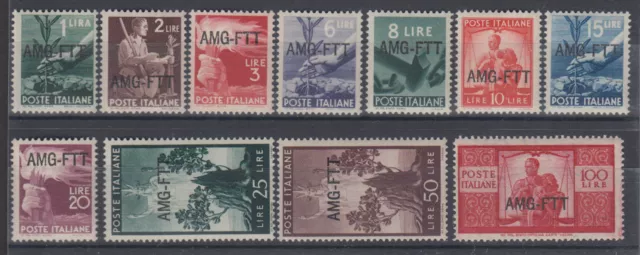 Trieste Sc 58/69 MNH. 1949-50 AMG-FTT ovpts on stamps of Italy, VF