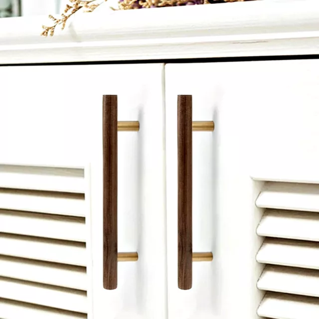 Walnut Wood Cabinet Handles Drawer Pulls Knobs Cupboard Handle Cabinet Door pull