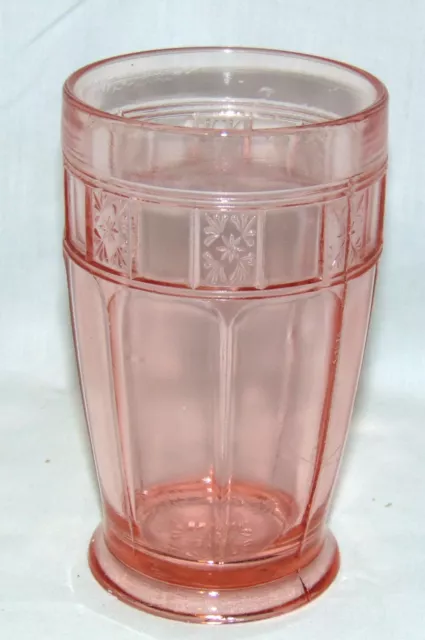 Jeannette DORIC PINK *5" -12 oz FOOTED ICED TEA TUMBLER* AS IS*