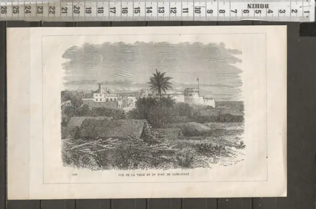 G475 / Engraving / View Of The City And Port Of Cape-Coast