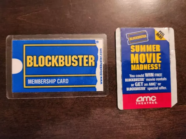 Vintage Blockbuster Video Store Laminated Membership Card 1998 + Coupon