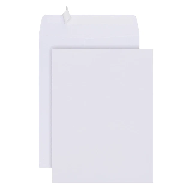 Office Depot Clean Seal(TM) Catalog Envelopes, 9in. x 12in., White, 25 Pack