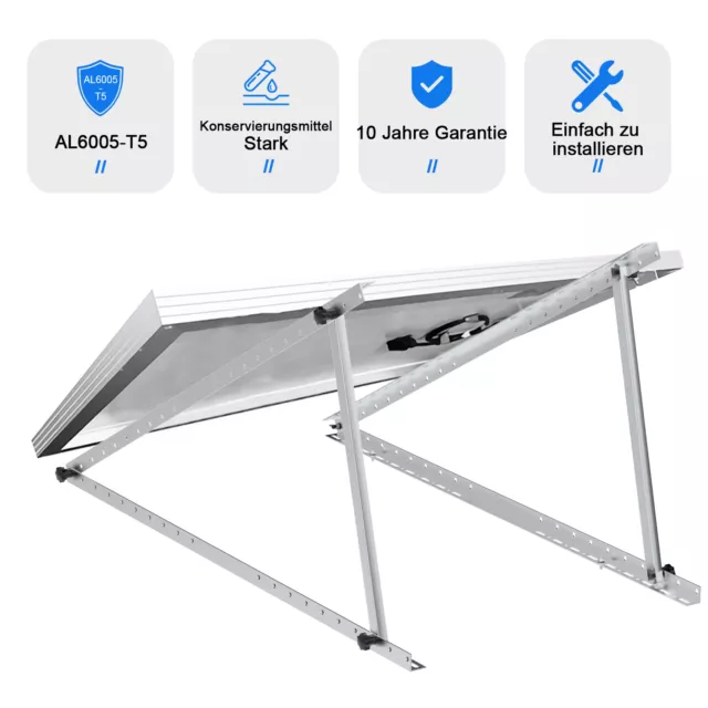 PV Halterung 114cm 118cm Solarpanel Solarmodul 0°-90° Aufständerung Photovoltaik 3
