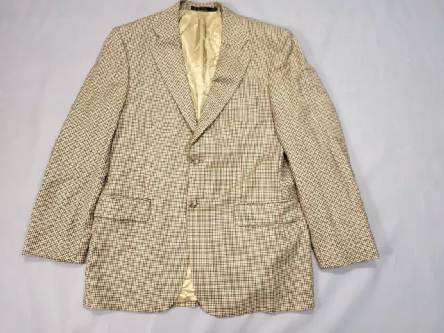 Mens Vintage Jacket Size 40 R Sports Blazer Tweed Check St Michael Pure Wool