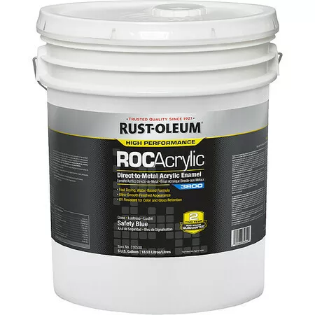 Rust-Oleum 316538 Acrylic Enamel Coating,Safety Blue,5 Gal