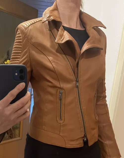 Damen Lederjacke Schyia braun/cognac Gr. 38 wie neu !! TOP!!