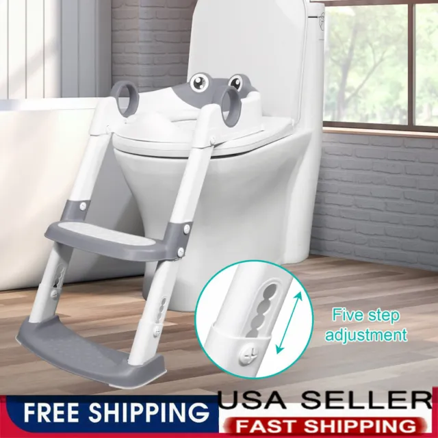 Toilet Potty Training Seat with Step Stool Ladder Toddler Potty Seat For Kids