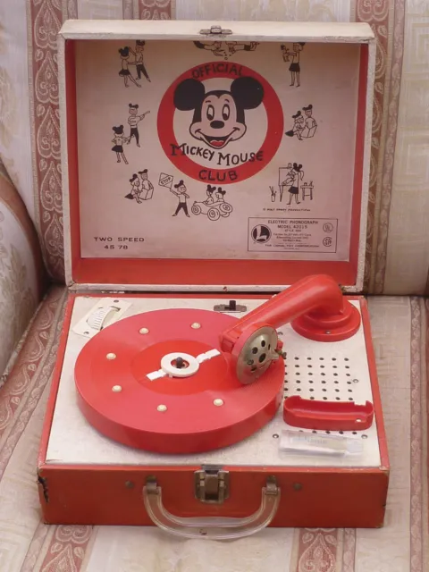 Seltener Mickey Mouse Club Plattenspieler - Lionel Spielzeug (Walt Disney Mouseketeers)