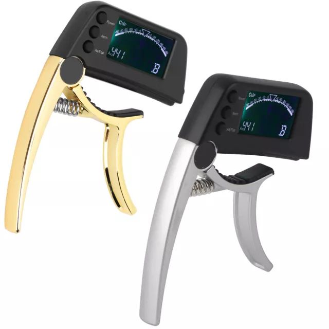 Professional Chromatic LCD Tuner Clip-On Capo for Guitar Bass Ukulele Violin USA