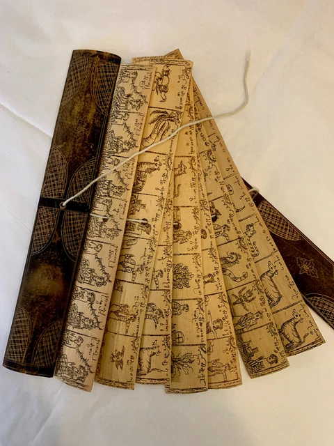 Antique Buddhist Burmese Sutra Sarseyko Palm Leaf Paper Manuscript Kammavaca