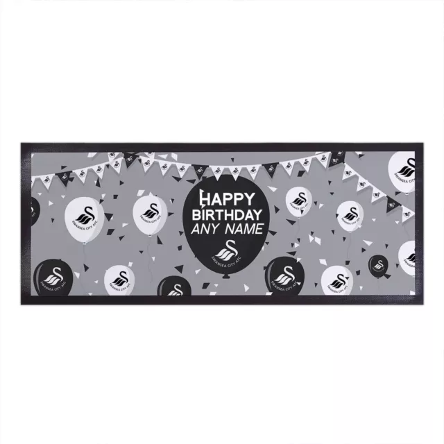 Swansea City AFC Officially Licensed - Birthday - Personalised Bar Runner