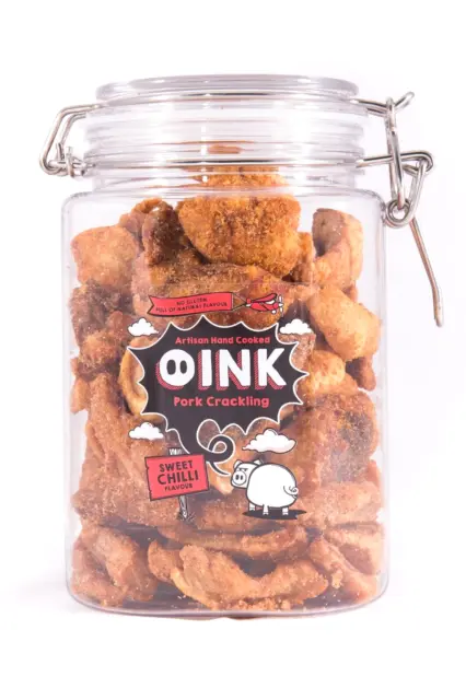 Sweet Chilli Pork Crackling Snack Jar, Handmade Keto & Paleo Gluten & MSG Free