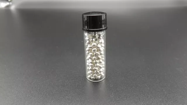 1 Troy Oz Silver Poured Shot vial .999+ Fine Silver - investment grade IN STOCK