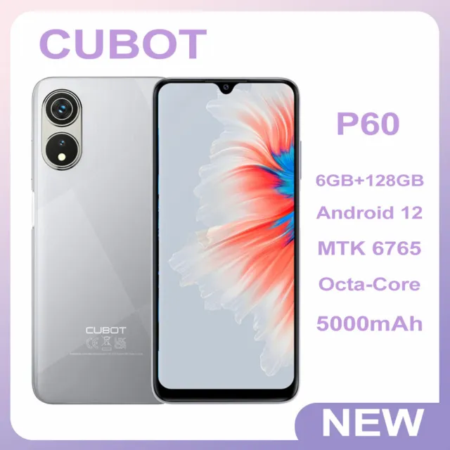 Cubot P60 Smartphone 6GB+128GB 5000mAh NFC GPS Octa-Core Android 12 Phone 20MP