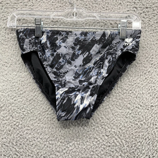 TYR Swimwear Mens 32 Gray Drawstring Racer Brief NOWT