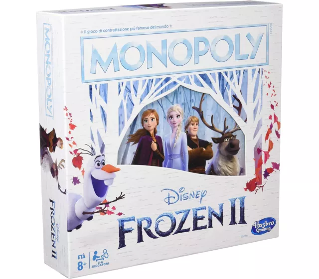 Disney Frozen 2 Monopoly Versione Italiana Gioco da Tavolo 8 anni 2-6 giocatori