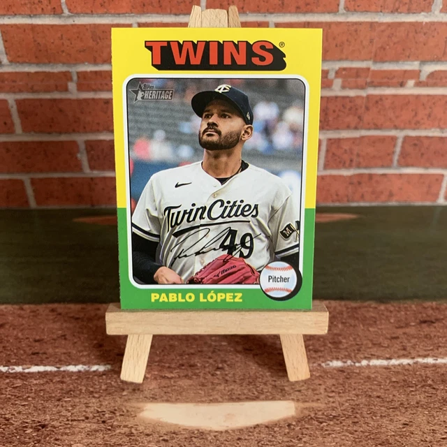 PABLO LOPEZ 2024 Topps Heritage Short Print SP 26 Minnesota Twins EUR