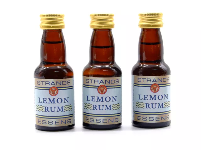 3 x Ron Limón (Bacardi) 25 ml - Esencia para Alcohol, Esencia Vodka, Saborizante