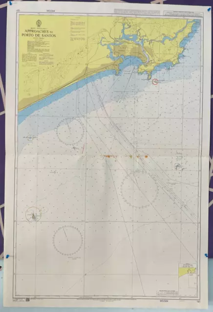 Admiralty 191 BRAZIL SOUTH COAST APPROACHES TO PORTO DE SANTOS Map Chart Genius