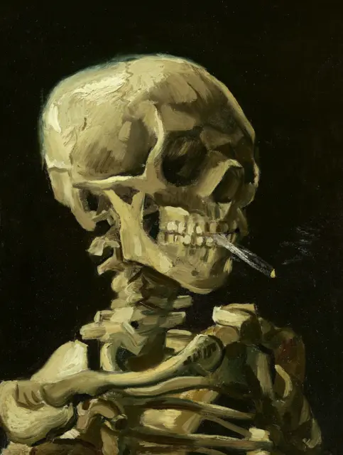 Head of a Skeleton with Burning Cigarette | Vincent van Gogh | 1886 Art Print